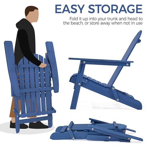 Yaheetech YT-00131039 Folding Adirondack Chair Set Of 4 Outdoor thumb #4