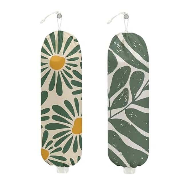 Chicken Plastic Bag Holder, Wall Mount Grocery Bag Holder, Plastic Storage bag, Pull Rope Free Adjustment, Plastic Bag Holders for Grocery Bags, Plastic Bag Dispenser for Home Kitchen