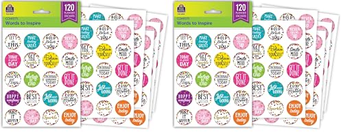 Image of Teacher Created Resources Confetti Words to Inspire Planner Stickers (TCR5909) (Pack of 2)