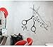 Peluquería Vinilo Pegatinas De Pared Para Salón De Belleza Corte De Pelo Tijeras Reparto De Pared Extraíble Arte Mural Cartel 42X42 Cm