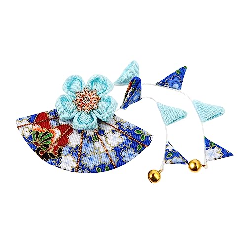 AUTSUPPL シー和風花飾り タッセルヘアクリップ 青色 着物 浴衣用アクセサリー 手作り スルの髪飾り 目を引くデザイン