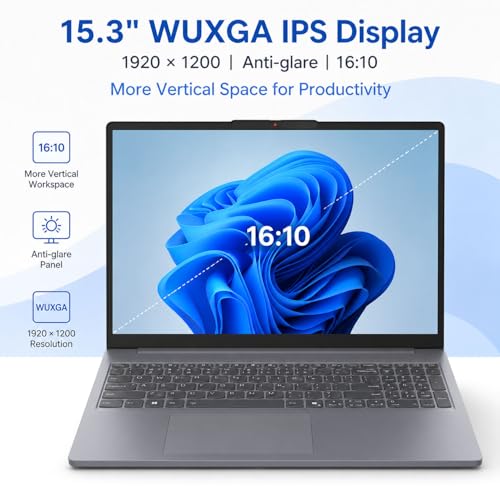 Image of Lenovo New 15.3 inch WUXGA Business Laptop, Intel Core i7-13620H (Beats i7-1355U), 40GB DDR5 RAM, 4TB SSD, Intel UHD Graphics, Wi-Fi 6, Windows 11 Pro, Computer for Work, Study & Productivity