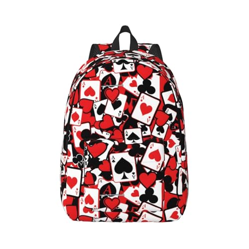 Sac à dos voyage femme noir et rouge 45cm motif cœur grand format