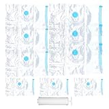 TOPBATHY Compresión al Vacío para Ropa y Edredones Ahorro de Espacio con Bomba Manual Blanca para Viaje Camping y Organización del Hogar