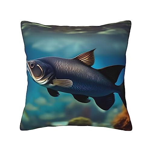 Ogniwo Subaquatic Wurfkissen, Wels, weich, quadratisch, für Couch, Sofa, Bett, Schlafzimmer, Wohnzimmer, 30,5 x 30,5 cm