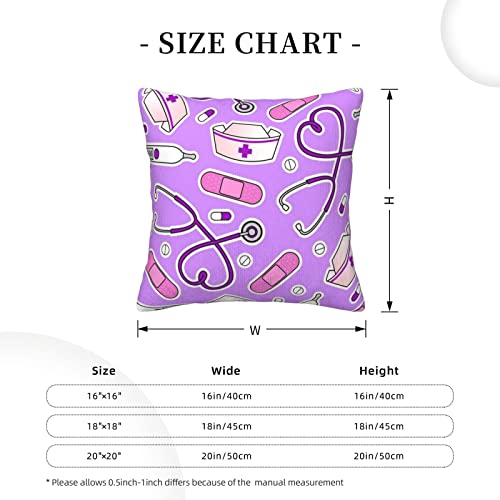 Housse de coussin infirmière violette 45x45 cm TOMPPY