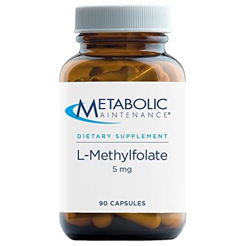 Metabolic Maintenance L-Methylfolate 5mg - Gluten-Free & Dairy-Free Folate Supplement - Brain Supplement for Cognitive Health - Methylated Folate for Daily Use (90 Capsules) Cover