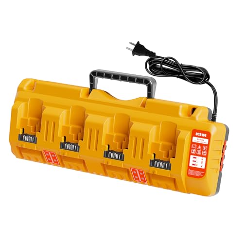 Bslite Substituição DCB104 para carregador de bateria Dewalt (Amarelo)