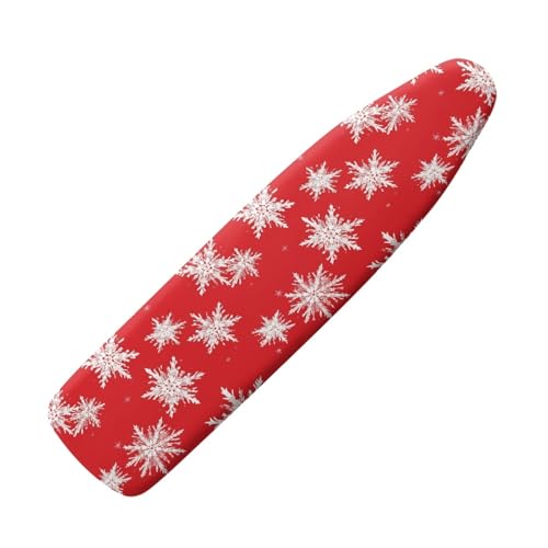 Funda Tabla de Planchar 110x30 Copo De Nieve Diseño Práctico con Acolchado- para Refleja El Vapor sobre La Ropa, Duradera Y Fácil de Cambiar