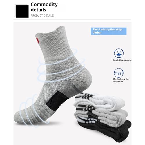 Unisex Athletic Running Socks Cushioned Breathable Moisture Wicking Arch Support Series 173