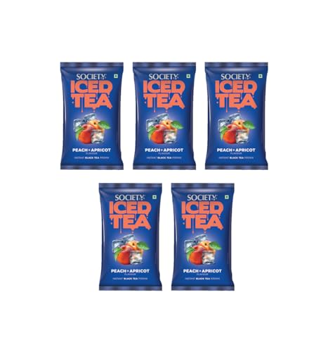 Image of Society Iced Premix Tea Peach Apricot Black 100g- Pack of 5 (Total 500g)