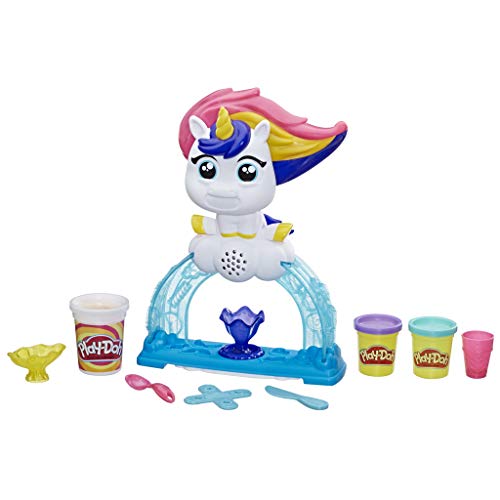 PlayDoh E5376EU5 Buntes Einhorn SofteisSet mit 3 Dosen PlayDoh, darunter eine Dose zweifarbige Strudelknete – Bild 3