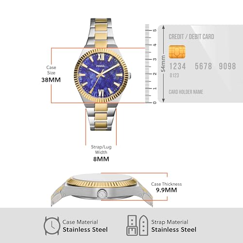 Image of Fossil Women Scarlette Multi-Colour Quartz Stainless Steel Analogue Watch Es5332