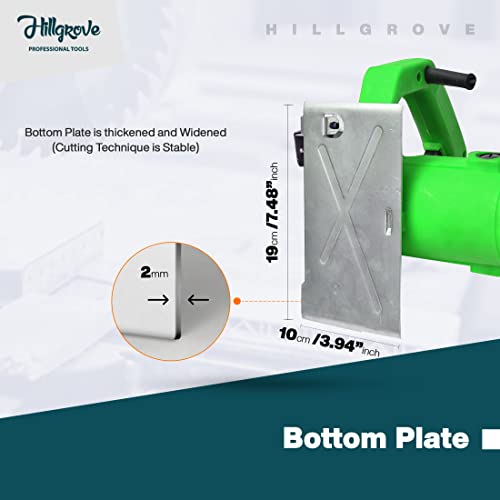 Image of Hillgrove HGCM81M1 Cutting Machine Saw for Tile /Marble /Wood with 2Pcs Tile /Wood Cutting Wheels, Safety Googles and Gloves (1050 W)