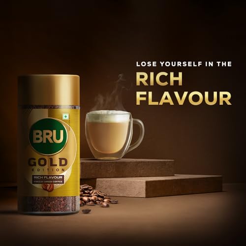 Image of Bru Gold Edition | Premium Freeze Dried Coffee | Experience Intense Coffee Taste | Aromatic Instant Coffee | 100g