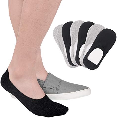 No Show Socks Men - Loafer Low Cut Non-Slip Invisible Liner Casual Socks for Boat Shoes(6 Pairs)