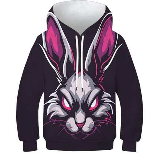 Sweat à capuche lapin 3D pour ado 12-14 ans vêtement hiver