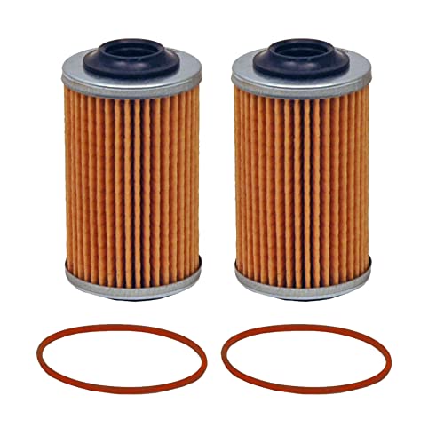 Pair Set Of 2 Engine Motor Oil Filters For Cadillac Chevrolet GMC Oldsmobile Pontiac Saab 9-3 9-4X 9-5 ATS Aurora Camaro Canyon Caprice Colorado CTS G8 Intrigue SRX STS V6 DOHC 24 Valve FI
