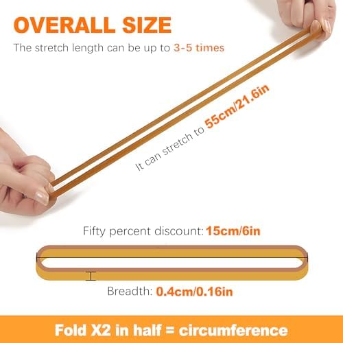 OioTuyi 60 Pcs Strong Thick Large Elastic Bands,Versatile For Home, School, Office Use,Durable Large Rubber Bands
