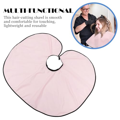 Capa para corte de cabello impermeable 2 piezas rosa miniatura 7