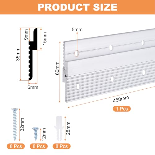 Image of uxcell French Cleat Picture Hanger 18 Inch, 1 Pairs Aluminum Z Clip Supports 90lbs, Interlocking Wall Mounting Bracket, to Hang Mirrors, Panels, Shelves, Headboards, Art Frames, (a23081700ux0544)