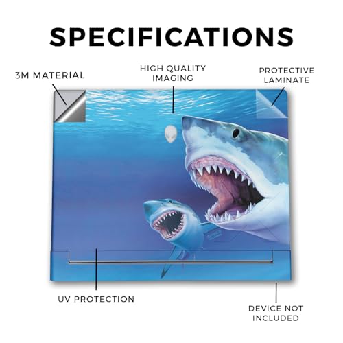 Image of Laptop Skin Compatible with Alienware X16 R2 (2024) - Great Whites - Premium 3M Vinyl Protective Wrap Decal Cover - Easy to Apply | Crafted in The USA by MightySkins