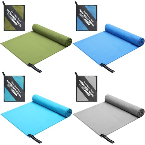 VitalCozy 4 Pcs Quick Dry Camping Towel 48" x 24"