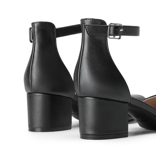 Image of DREAM PAIRS Women's Round Toe Low Block Heel Pumps