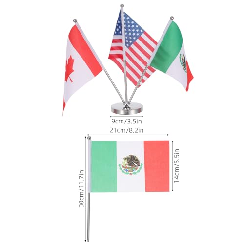 Drapeau de table Canada de haute qualité avec socle métallique stable