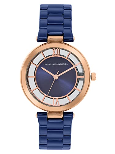 French Connection Analog Blue Dial Womens Watch-FCL0001H (B0C5TDCPBR) Amazon Price History, Amazon Price Tracker