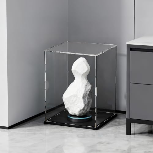 Image of Acrylic Display Case for Collectibles and Toys, Versatile Clear Acrylic Display Box with Black Base for Showcase and Displaying, 13x13x16-inch