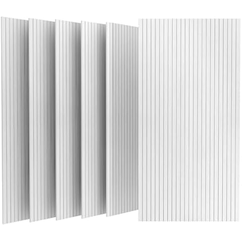 UMIACOUSTICS 6 Packs Acoustic Panel,48 x 24 x 0.4 Inches Sound Absorbing Door Panel,Decorative Wall Panels Equidistant Slot for Room,Home Theater,Studio Cover