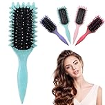 Curl Defining Brush New Curly Hair Products Premium Boar Bristle Curly Hair Brush for Perfectly Shaped and Defined Curls Detangling (Green)