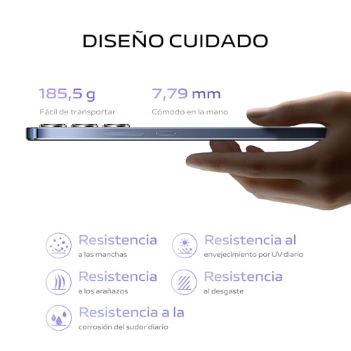 V40 SE 5G Smartphone, Móvil Android de 8 GB + 256 GB, Pantalla AMOLED de 6,67" y 120 Hz, Cámara Triple de 50 MP, Batería de 5000mAh, Teléfono móvil Dual SIM, Negro - Imagen 6