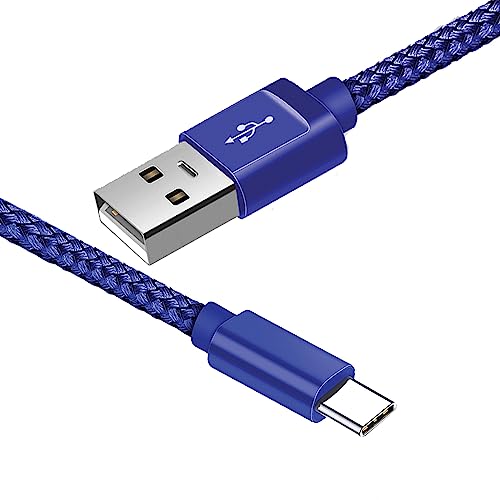 USB C Charger Cable 2M Type C Charger Fast Charging 3A Lead Nylon Braided for Samsung Galaxy S21 S20 S10 S9 S8 A12 A20e A21s A40 A51 A70,Huawei P30 P20 P40,Google Pixel, Sony Xperia,Switch