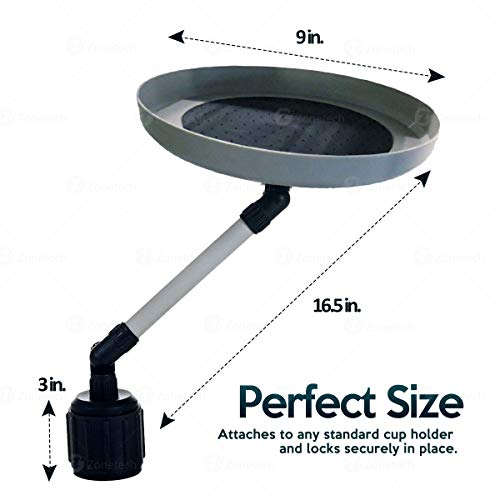 Plateau pivotant voiture ZONETECH repas sur autoroute et pause café - 4