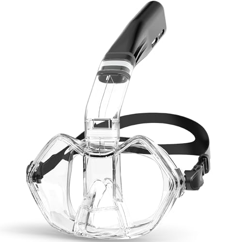 Greatever Half Face Diving Mask, Innovative with Nose Breathing, Comfortable & Breathable Fit,Detachable Breathing Tube,and Home Water Sports