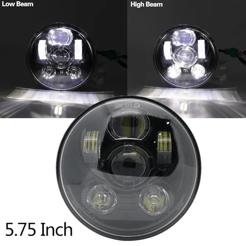 Phare de moto LED robuste 5,75 pouces pour finitions Glide