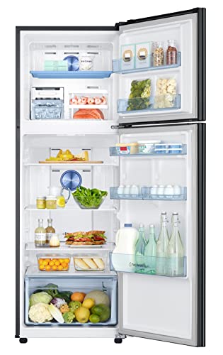 Image of Samsung 322L 2 Star Inverter Frost-Free Convertible 5 In 1 Double Door Refrigerator Appliance (RT37C4522B1 /HL,Black Doi)