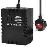 300W Voltage Converter, Step Down Transformer 220V/240V to 110V/120V, UK Plug Voltage Convertor Transformer with Temperature Protection, Intelligent Adapter Travel Power Adapter for Home, Hotel