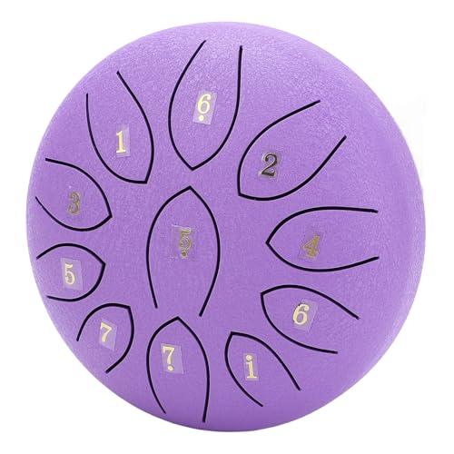 Tambor de lengüeta de acero 6 pulgadas, 11 tonos, morado miniatura 3