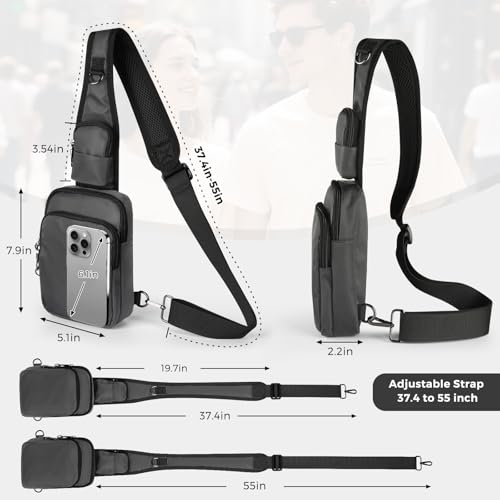 VADOO Sling Bag with Zipper Lock