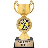 Crown Awards Personalized Construction Trophy, 7.25' Gold Cup Construction Trophies with Free Custom Engraving 1 Pack Prime