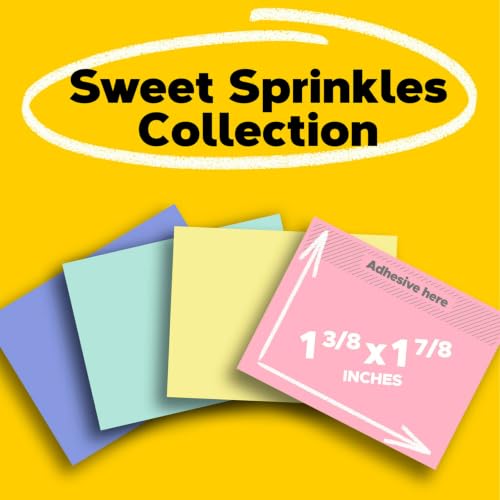 Image of Post-it Notes, Original Pad, 1 3 /8 Inches x 1 7 /8 Inches, Recycled, Assorted Pastel Colors, 12 Pads per Pack