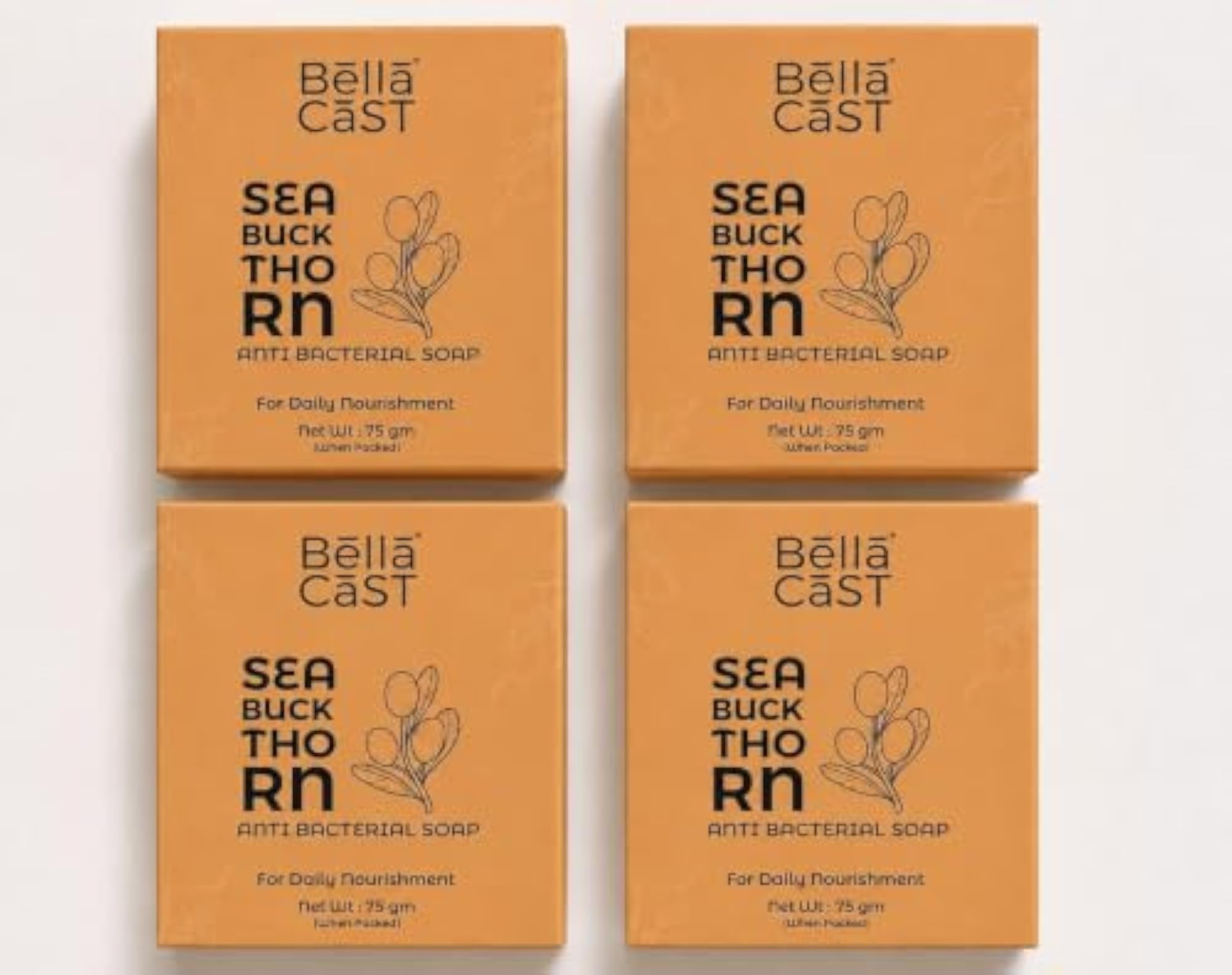 Bella Cast Sea Buckthorn Bathing Soap Pack of 4