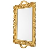 Plateau miroir décoratif – idéal pour les cérémonies de mariage, la maison, le bureau, l'hôtel, etc., plateau miroir pour bijoux