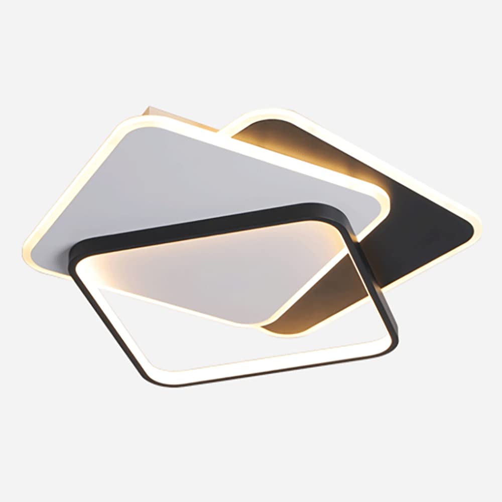 Plafonnier géométrique LED moderne en fer et acrylique super fin pour éclairage de chambre