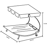 Loywe Sonnenliege Doppelliege mit Dach für 2-Personen - 4
