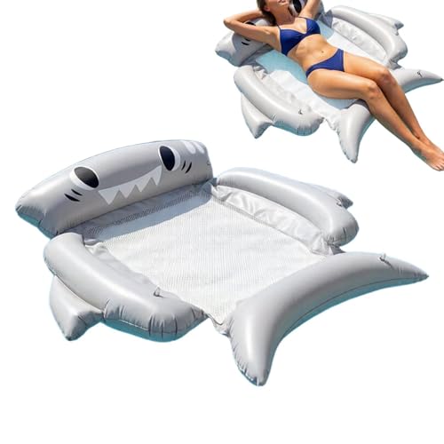 Flotadores inflables para piscina, balsa flotante inflable de 49.21 pulgadas para piscina, hamaca de agua flotante plegable, silla de salón individual, balsa de recreación para verano, PVC, opciones