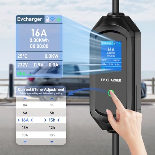 Image of Level 1 /2 Charger for Tesla 5M, 16 Amp,110-240V Tesla Charger with NEMA 6-20 & 5-15 Plug